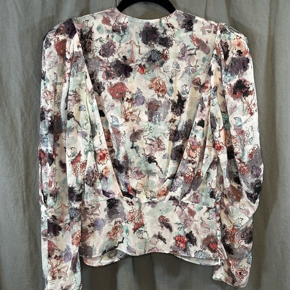 Iro Structured Print Long Sleeve 100% Viscose Blouse - Picture 9 of 9